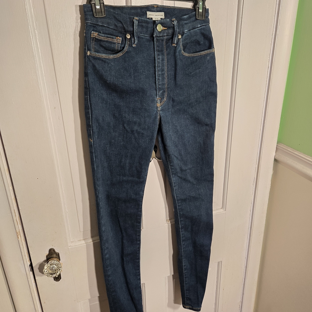 Good American Dark Blue Skinny Jeans - Picture 2 of 8